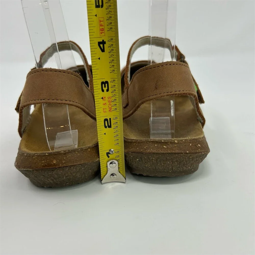 El Naturalista Brown Mary Jane Slingback Closed Toe Sandals Womens EU 37 (US 7) - Picture 8 of 13